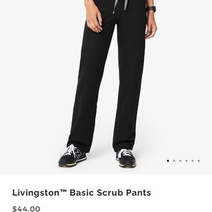 Figs Livingston basic scrub pant in Black